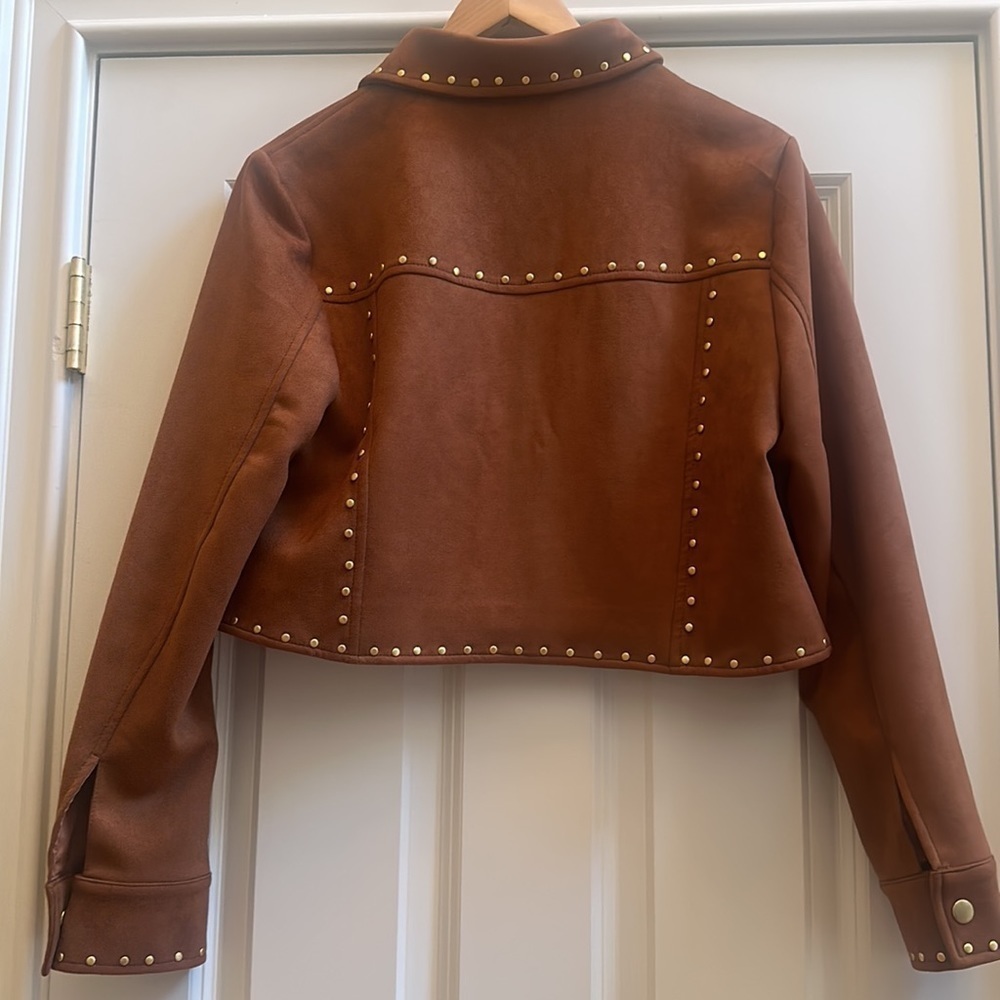 TULAROSA Abbot Faux Suede Cropped Jacket - Picture 12 of 12